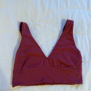 lululemon athletica V-Neck Bralette in Burgundy